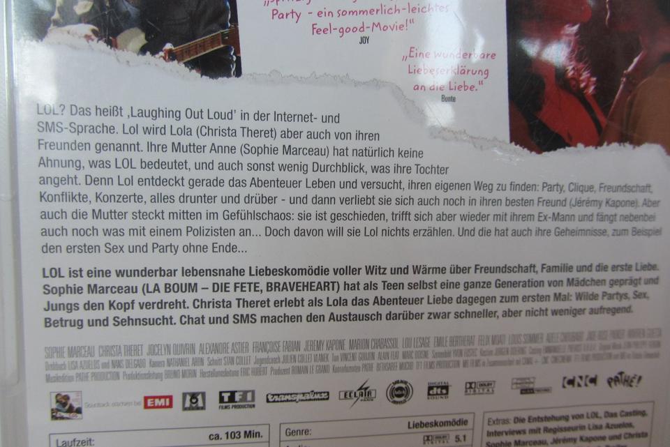 DVD LOL Laughing Out Loud Jugendfilm Liebesfilm Teenie Film TOP in Ruderatshofen