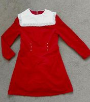 DDR Kinder Kleid Gr. 128 vintage retro rot Kleidchen Samt Edel Brandenburg - Ruhland Vorschau