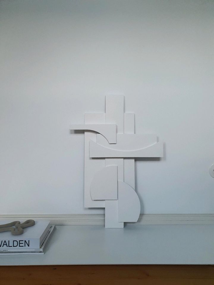 Relief Wandbild Deko 3D Kunst minimalistisch Skulptur Westwing in Viersen