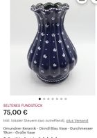 Gmundner Keramik - Dirndl Blau Vase - Nordrhein-Westfalen - Windeck Vorschau