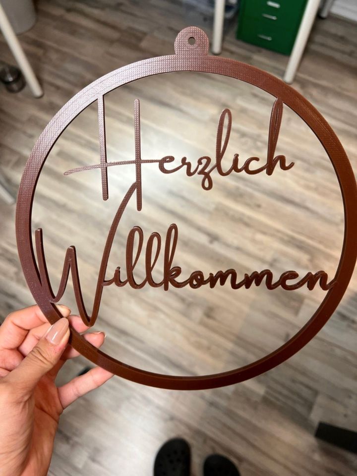 Türschild Deko Schild Türkranz Loop Herzlich Willkommen/ 14,00€* in Monheim