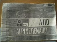 Renault Alpine A 110   Ersatzteilkatalog Essen - Essen-Ruhrhalbinsel Vorschau