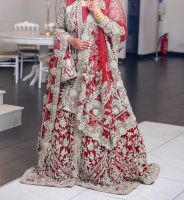 Pakistanisch indisches rot goldenes Bollywood Hochzeitskleid Hessen - Bad Homburg Vorschau