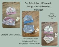 Set Bündchen Mütze & Halstuch Gr.104/110/116 Stoffauswahl ab €20* Bergedorf - Ochsenwerder Vorschau