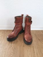 Tamaris Biker Combat Boots Stiefelette Leder braun cognac 37 Nordrhein-Westfalen - Lünen Vorschau