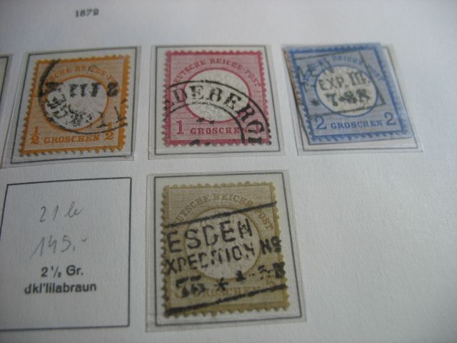 Briefmarkensammlung Deutsches Reich Brustschild bis Germania in Konstanz