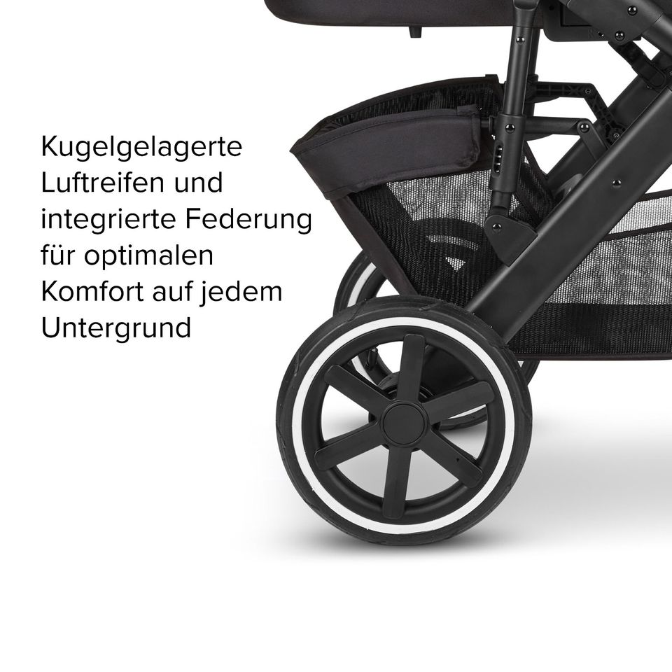 ABC-Design Salsa 4 Air - 2in1 Kinderwagen-Set - Ink - inkl. Babywanne + Sportsitz + XXL-Zubehörpaket - NEU in Fulda