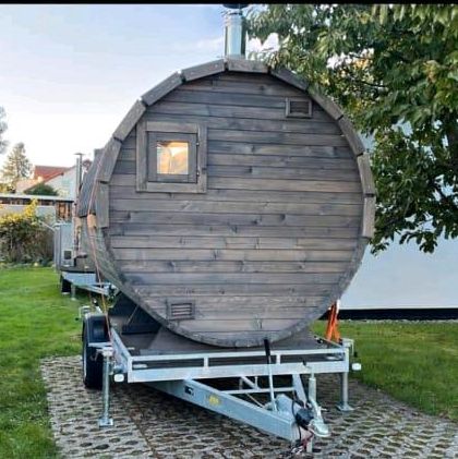 Fasssauna mobile Sauna fass Jacuzzi Saunafass mieten in Wolfhagen 