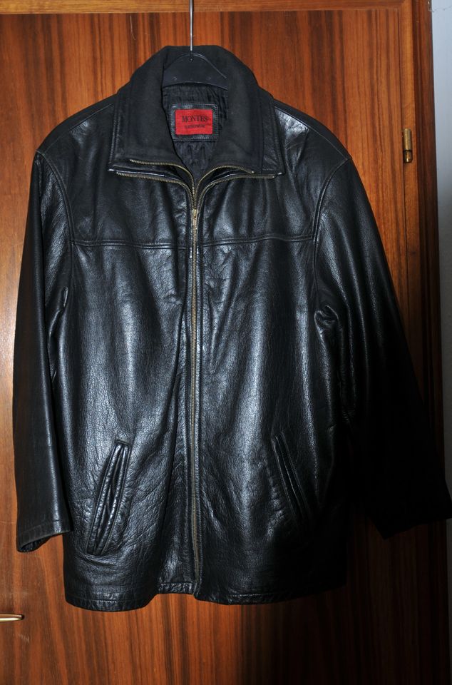 Montes Leatherwear Lederjacke: Dickleder, schwarz, Gr. M/L in Eschweiler