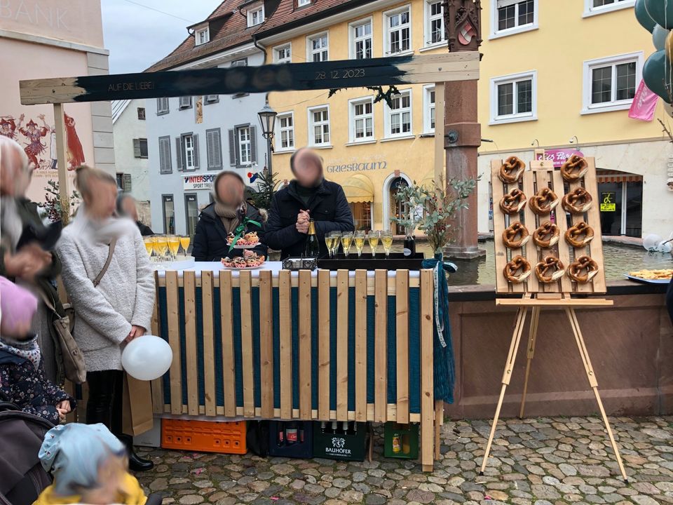 Vermietung Bar Theke Sektstand Party Hochzeit Stand in Endingen