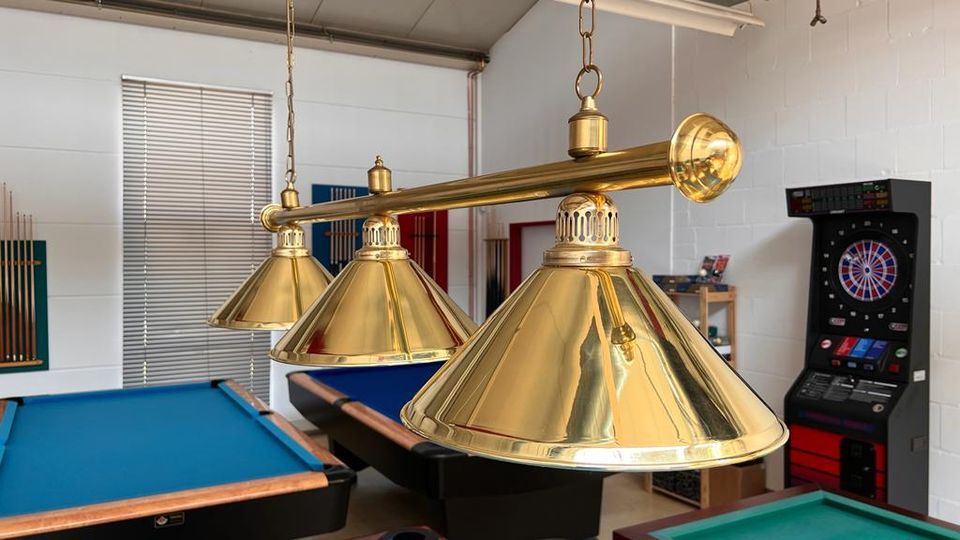 Billardtisch Lampe 3-flammig - gold glänzend/ Messing - NEU in Steinfurt