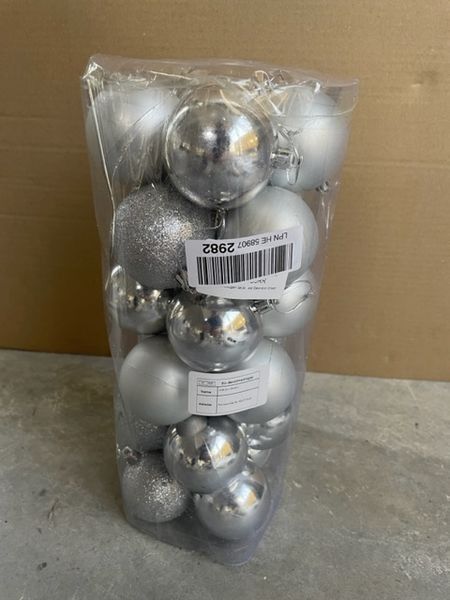 Weihnachtskugeln Silber,24 Weihnachtskugeln Plastik,Weihnachtskug in Körle