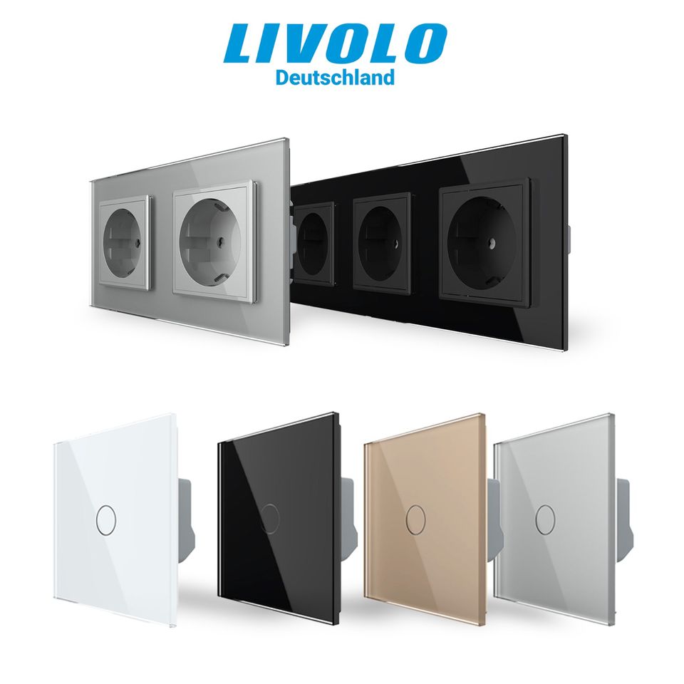 Moderne Touch Lichtschalter und Steckdosen von LIVOLO 52062 in