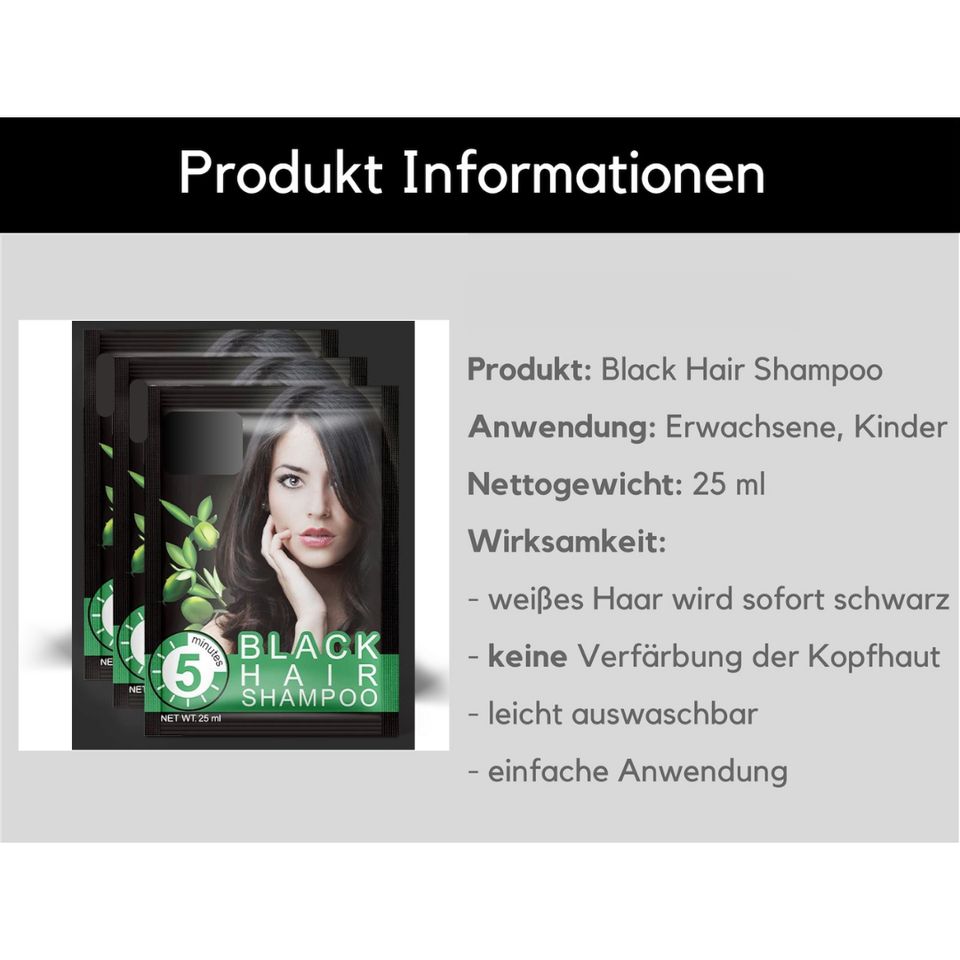 WELL4U - Black Hair Shampoo - gegen graue Haare in Dortmund