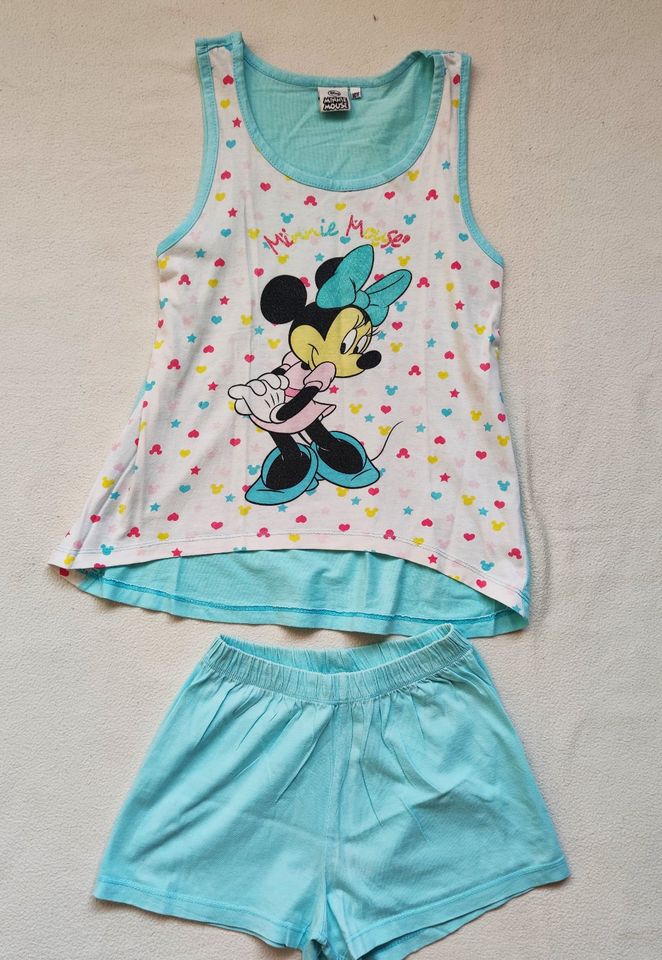 neuw. Mädchen Schlafanzug kurz,Shorty,Pyjama Gr.146 Minnie Mouse in Dresden