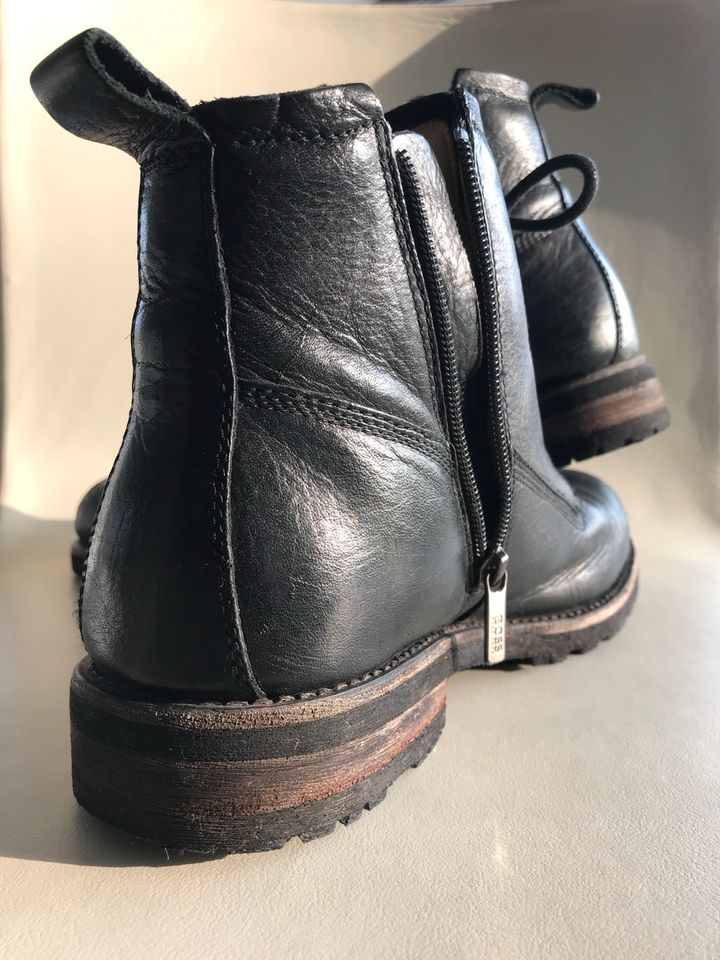 BOSS ORANGE HUGO BOSS Schuhe 43 schwarz hoch Vintage neuwertig in Helmsdorf bei Leinefelde