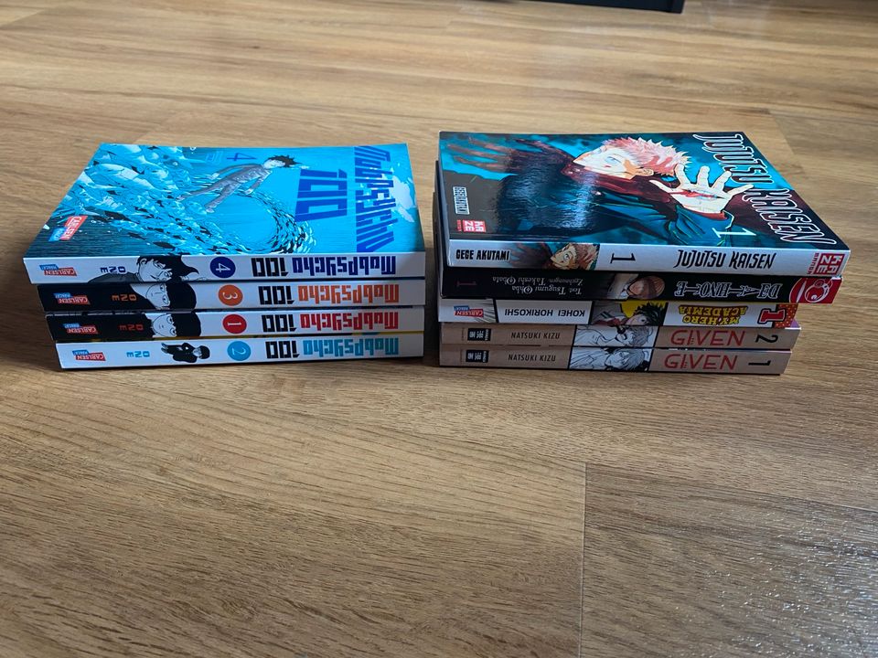 Manga Sammlung Mobpsycho 1-4 Jujutsu Kaisen Given Natsuki Kizu in Bonn