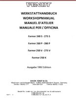 Fendt 240 250 260 275 280 V/ P Bedienungsanleitung Werkstatthandb Bayern - Hahnbach Vorschau