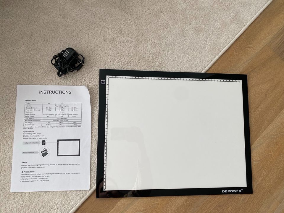 DBPOWER® A3 Light Panel Artograph Copyboard LED Zeichnen Tablet in Wolfsburg