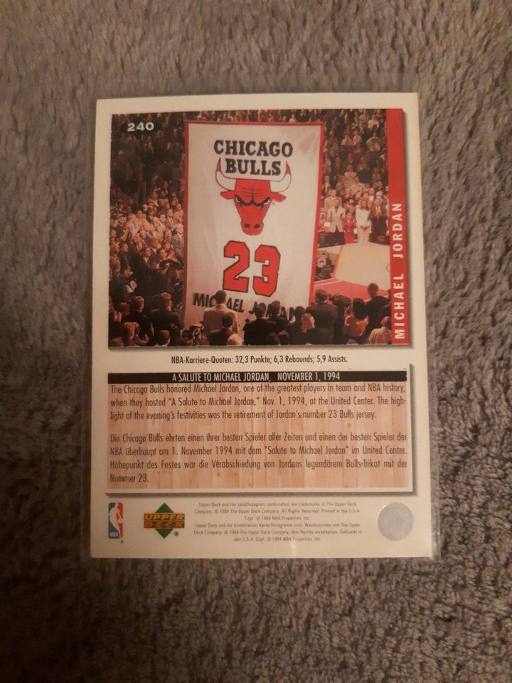 NBA Trading Card Michael Jordan upper-deck 94-95 in Freiburg im Breisgau