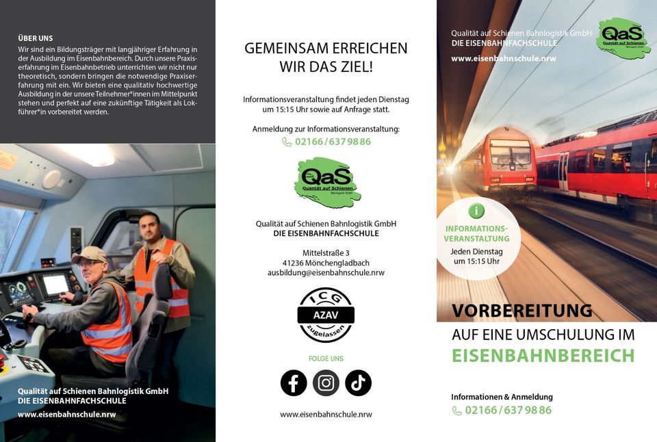 professionelle Vorbereitung auf eine Weiterbildung im Eisenbahnbereich ! in Köln