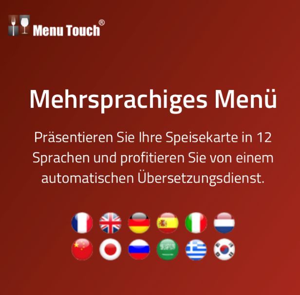Touch-Menü (Digitales-Restaurant-Menü) in Stuttgart