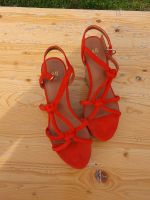 Schöne orangene Sommer Sandalen mit Korkabsatz Baden-Württemberg - Kenzingen Vorschau