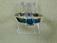 NEU: Brillant-Ring Gr. 18/57 585 Gold 0,62 Carat blaue Diamanten Nordrhein-Westfalen - Solingen Vorschau