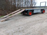 Ballenwagen LKW Anhänger Plattformanhänger Tieflader Rampen Stroh Niedersachsen - Niederlangen Vorschau