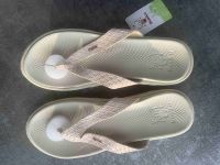 KuaiLu Flip Flops Damen Leder Zehentrenner, weiß/creme - Gr. EU41 Baden-Württemberg - Böblingen Vorschau