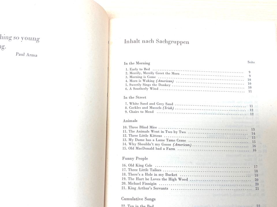 Book of English Songs. Buch mit englischen Liedern & Noten in Werne