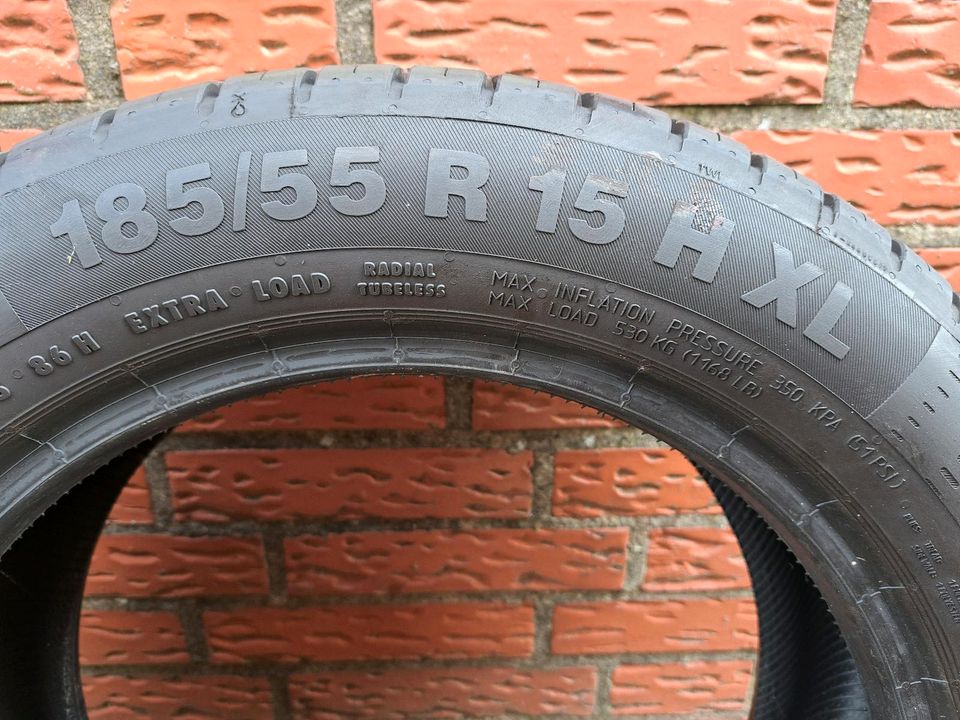 4 Continental SOMMERREIFEN 185/55 R15 Conti Eco Contact 5 NEU ! in Mettingen