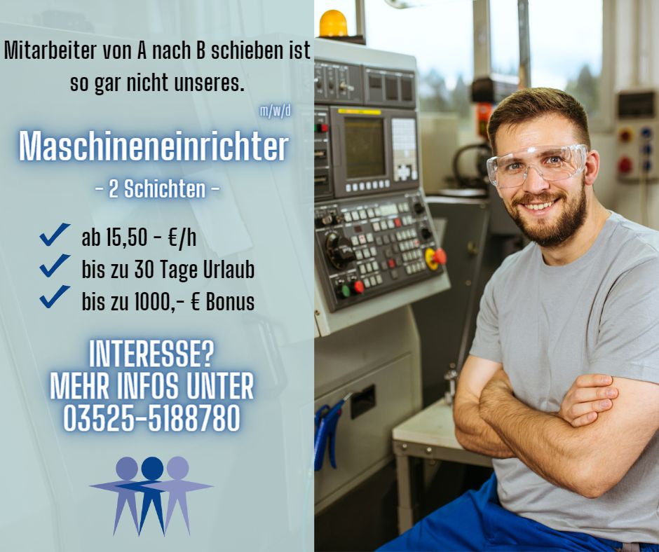 Maschineneinrichter (m/w/d) ✔️ Pressen & Stanzen ✔️ ab 15,50 € in Uebigau-Wahrenbrueck