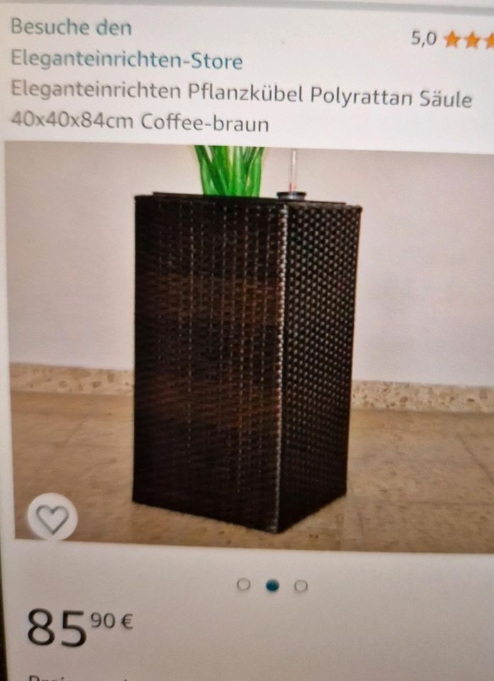 3x Künstliche Buchsbaumkugel auf Polyrattan Säule in Altdorf