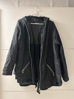 Jacke windfest schwarz Übergangsjacke mit Details Damen Hessen - Hünfeld Vorschau