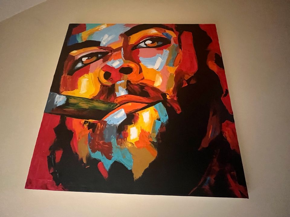 Superschönes Ölbild 1,0 x 1,0m Che Guevara in Dannstadt-Schauernheim