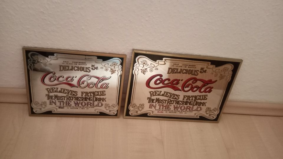 Coca-Cola-Spiegelbild, 2 Stück in Dahlem