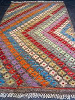 Afghan Kelim 146x97 Kilim Teppich geometrisch rug carpet rot Berlin - Wilmersdorf Vorschau