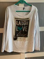 Langarm-Shirt in weiß von Cecil XL 42 44 mit Druck Laugh love liv Hessen - Langen (Hessen) Vorschau