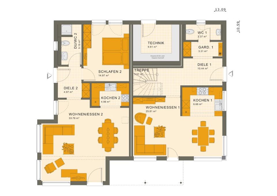 Teilbares Grundstück von Privat mit riesigem Living Einfamilienhaus samt Einliegerwohnung, PV und Speicher in Königslutter am Elm