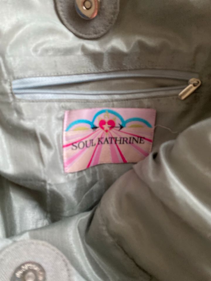 Handtasche Soul Kathrine grau mit Pailetten Neon Boho Ibiza in Hamburg