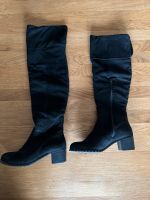 Overknee Stiefel schwarz Größe 39 Wildlederoptik Frankfurt am Main - Eschersheim Vorschau