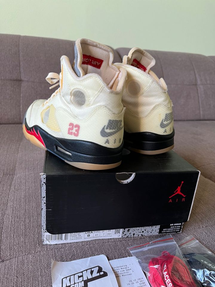 Nike Off White Jordan 5 Sail 41 Og All in Lindhorst