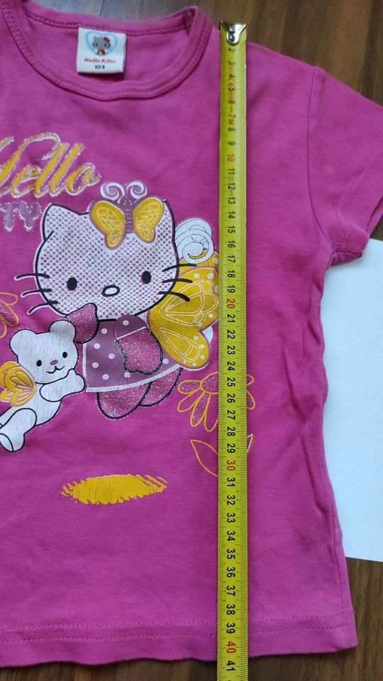 T-Shirt 104 110 Hello Kitty Baumwolle  pink weiß in Witten