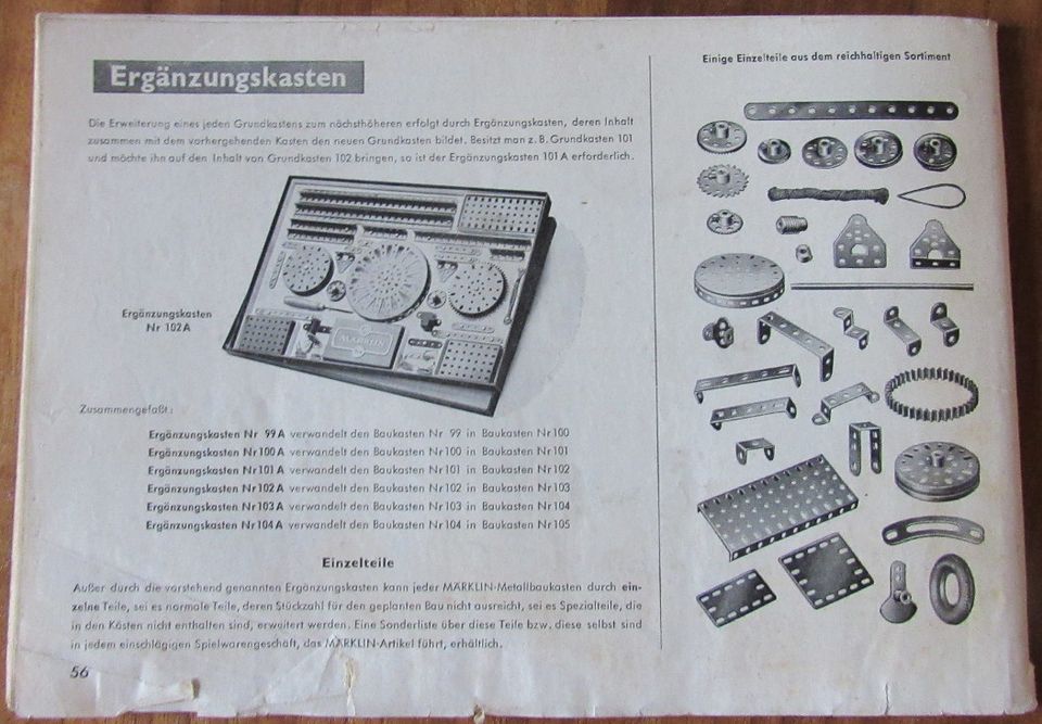 alter Märklin Katalog ; ohne Umschlagblatt in Heidelberg