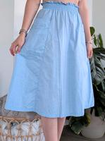Monki Midirock 34/XS Baumwolle Babyblau Hellblau Rock Highwaist Niedersachsen - Stuhr Vorschau