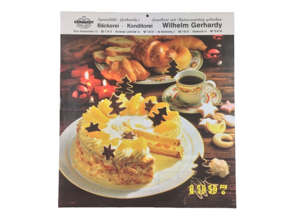 Back-Kalender 1997 Gerhardy Bäcker Göttingen Rezepte Vintage 90er in Göttingen