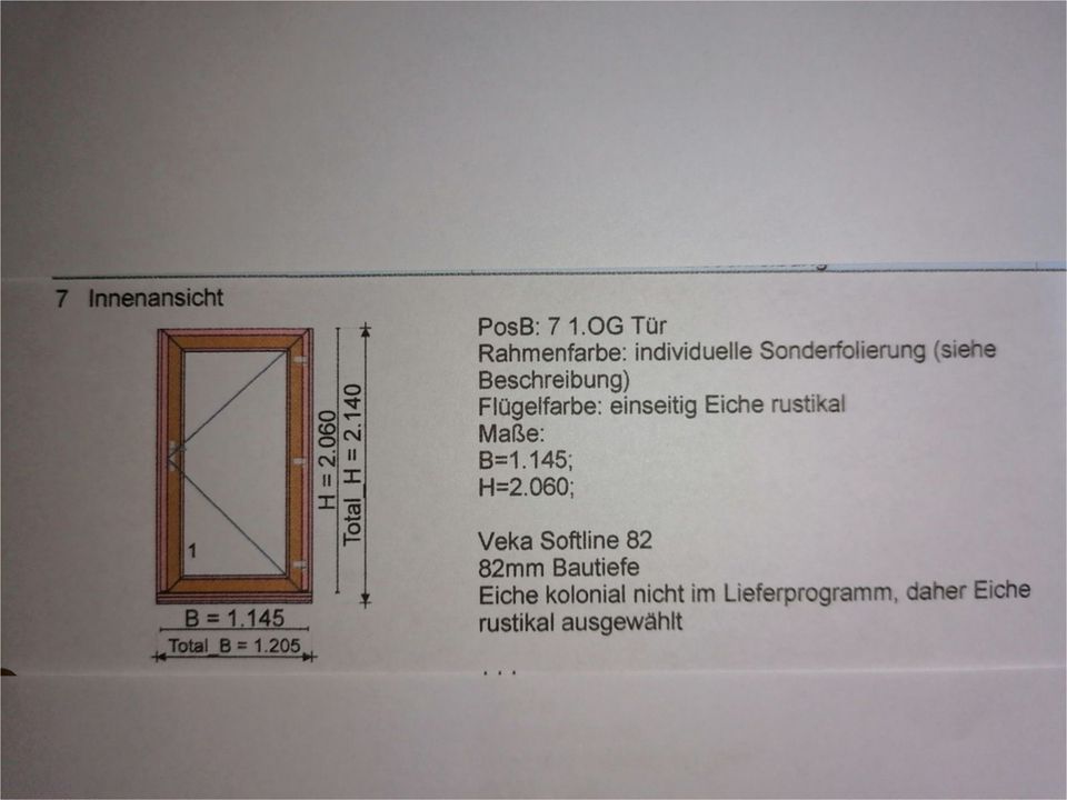 6 Fenster & 1 Haustür Elemente *weiß&eiche*NEU in Schafstedt