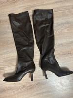 Overknee Stiefel Zara Braun leder gr. 39 Bayern - Neunburg Vorschau