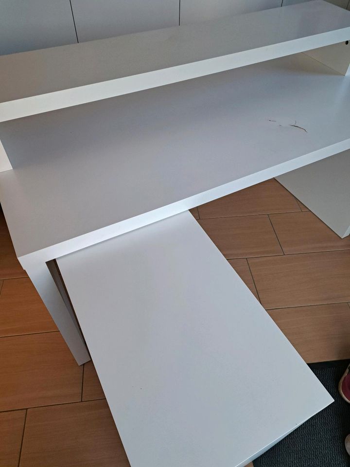 Schreibtisch ausziehbar Ikea Malm in Kutenholz